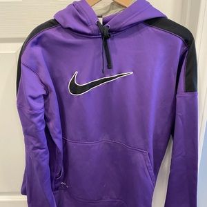 Men’s Nike Therma Fit Hoodie - Purple and Black - Large
